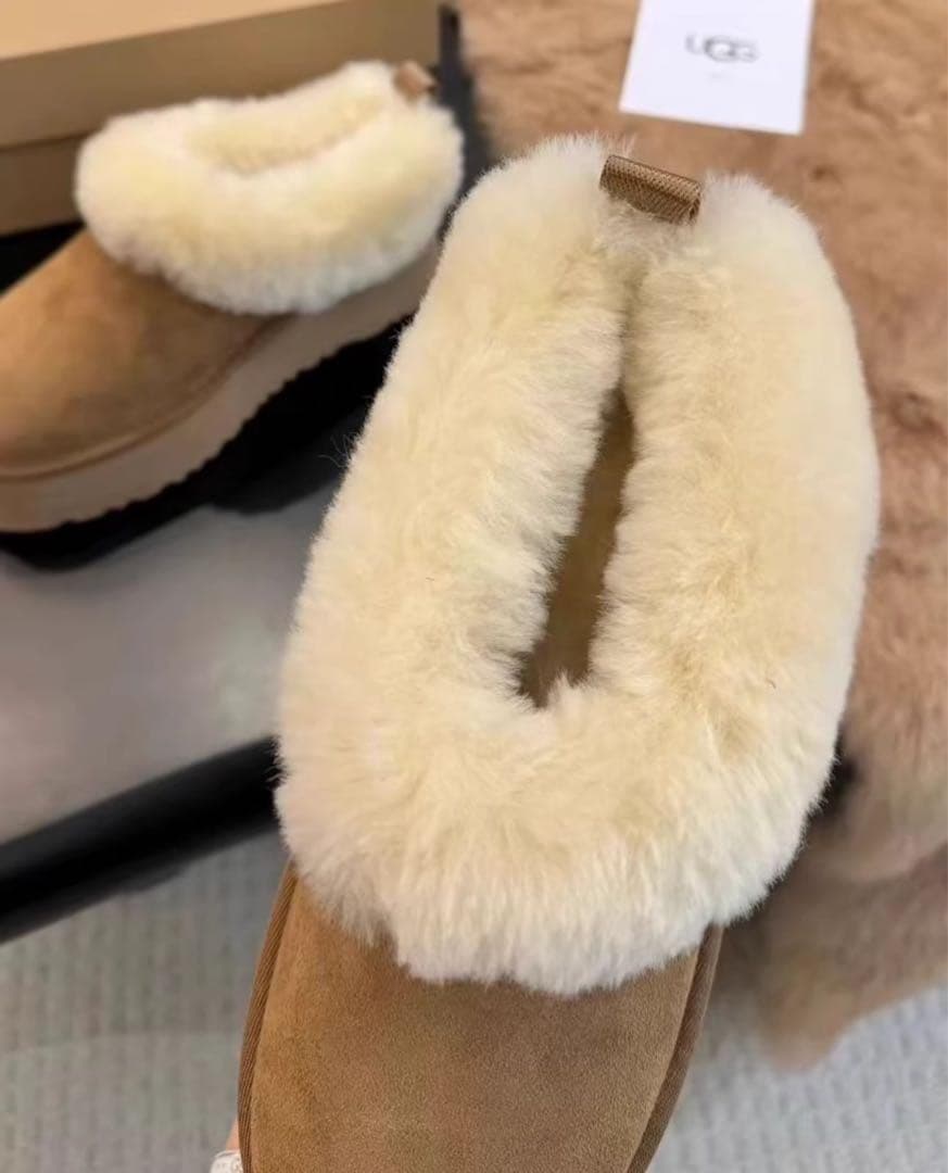 UGG ブラウン ムートンブーツ厚底24CM