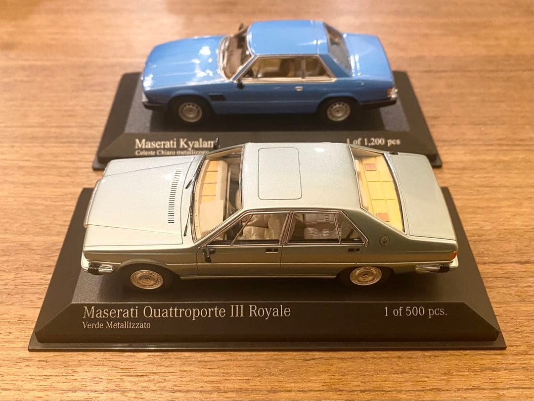 中古品 希少 1/43ミニチャンプス マゼラティ クアトロポルテ&キャラミ 2台