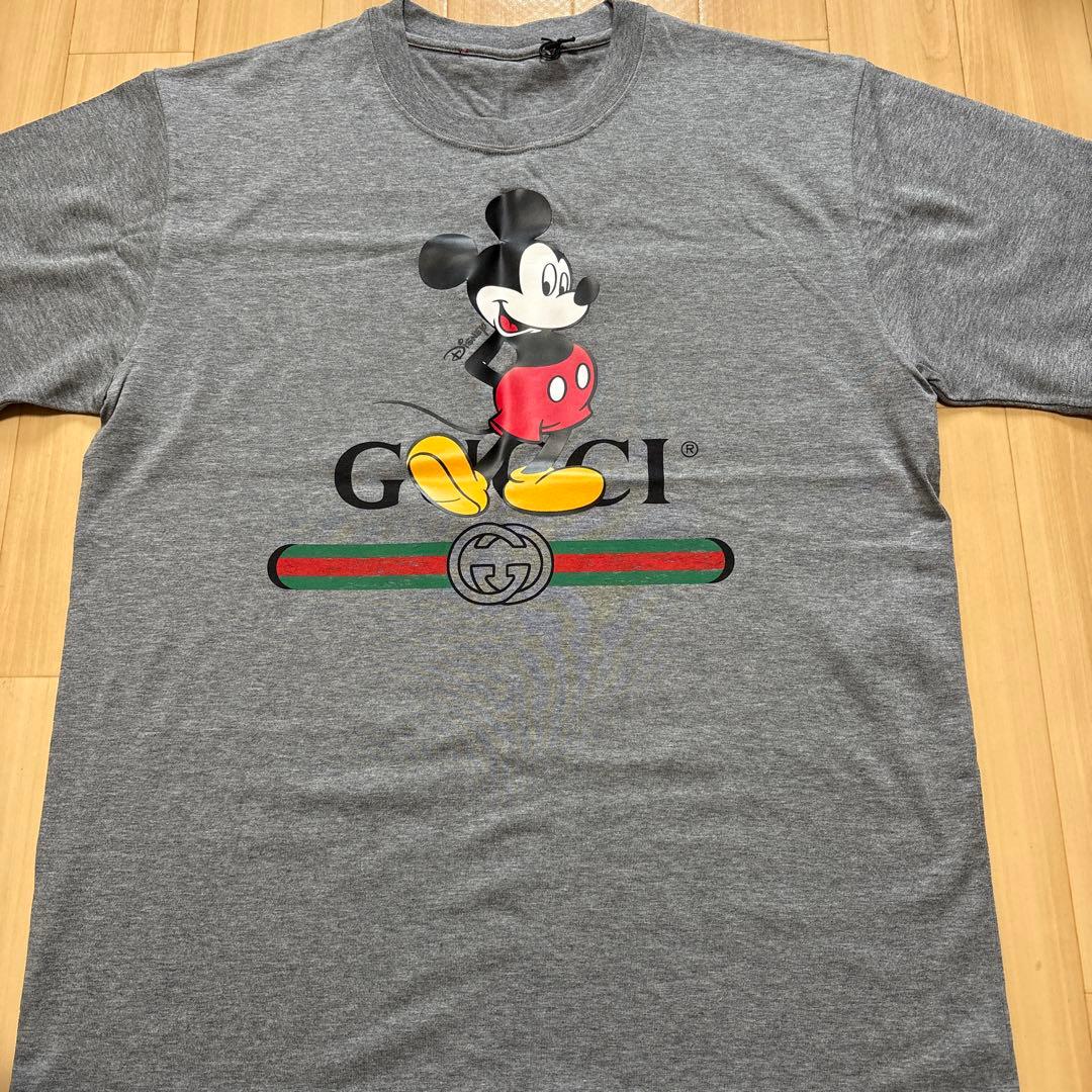 【*神様 GUCCI ミッキーマウス Tシャツ グレー