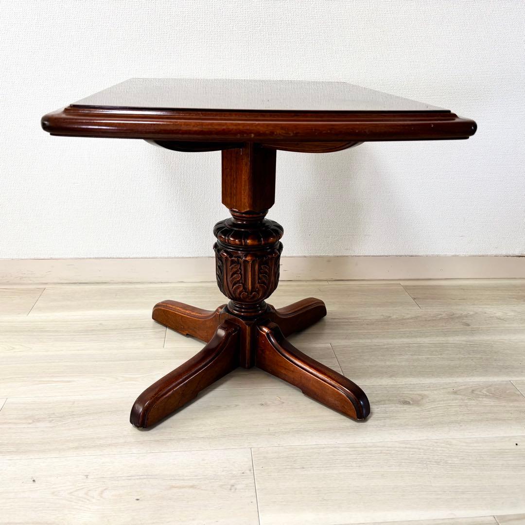 【メンテ済み】アンティーク調 木製サイドテーブル