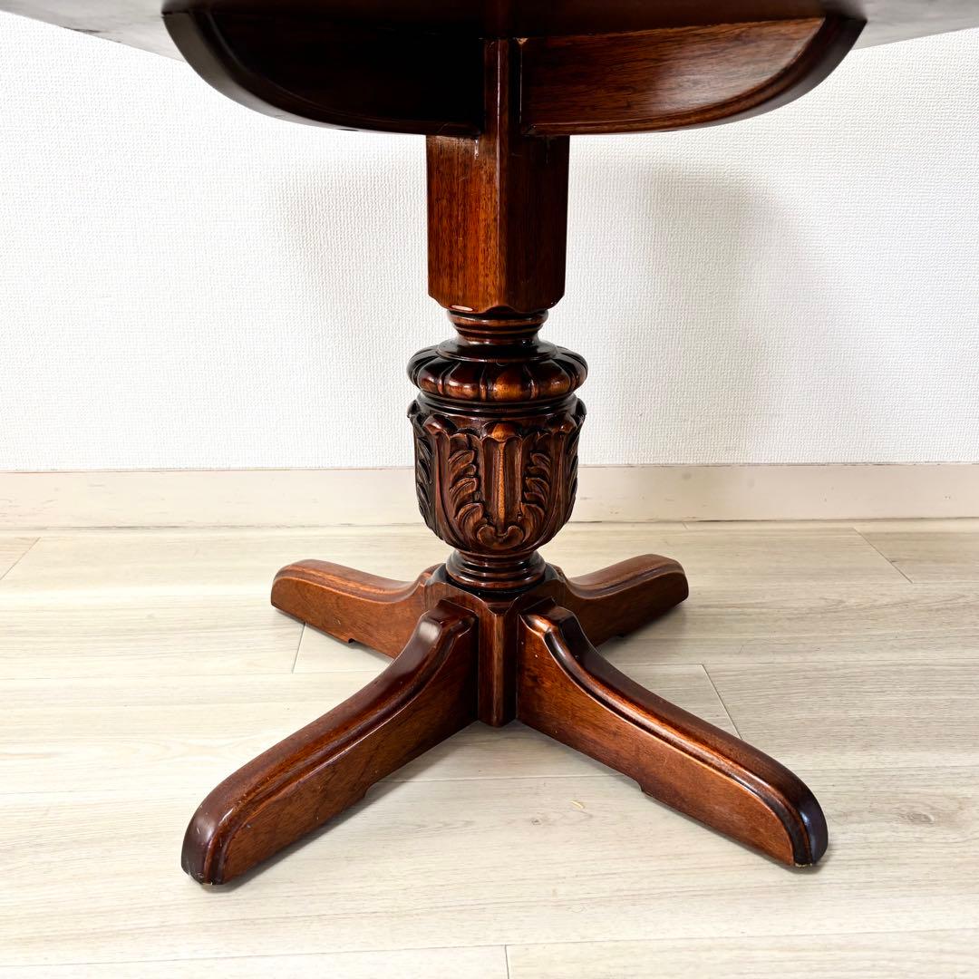 【メンテ済み】アンティーク調 木製サイドテーブル