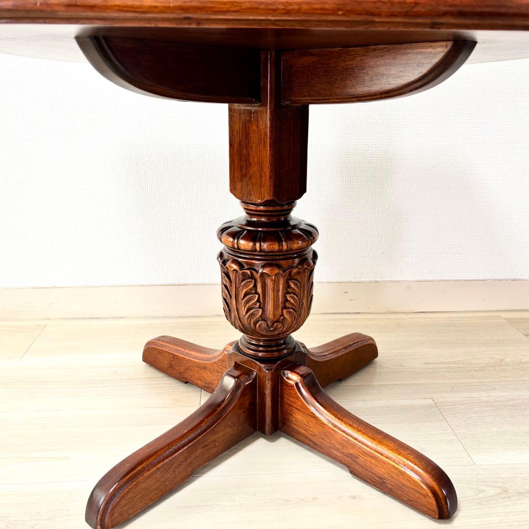 【メンテ済み】アンティーク調 木製サイドテーブル