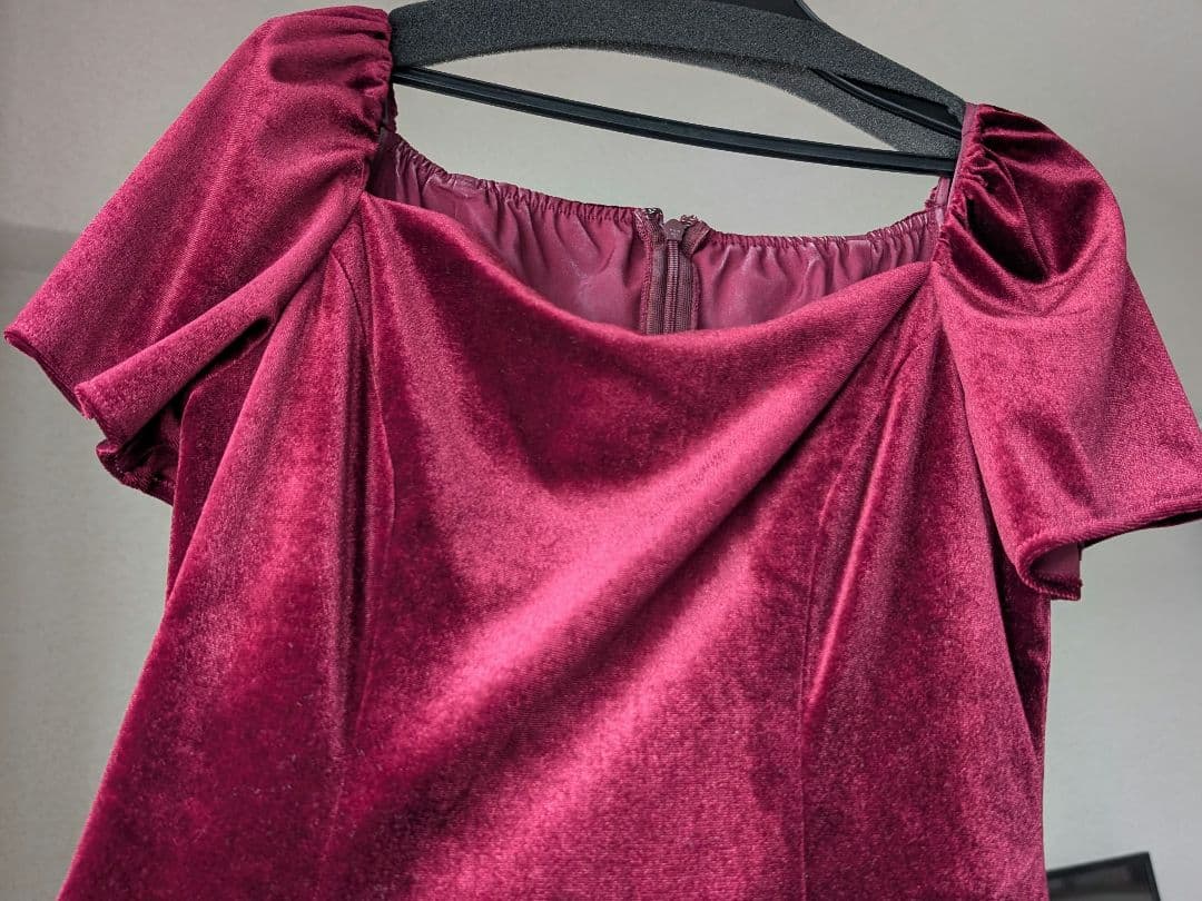 結婚式二次会パーティドレス バーガンディ ワインレッド オケージョン 新年会