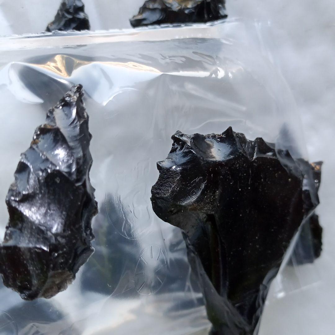 がちがち 石器 模写 269 スクレーパー 石槍 黒曜石　サンプル