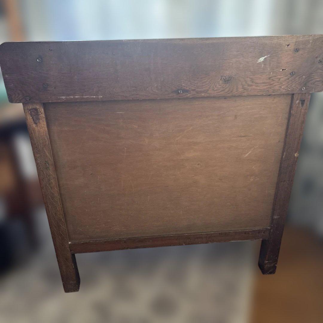 イギリス　ヴィンテージ　オーク材 3段チェスト