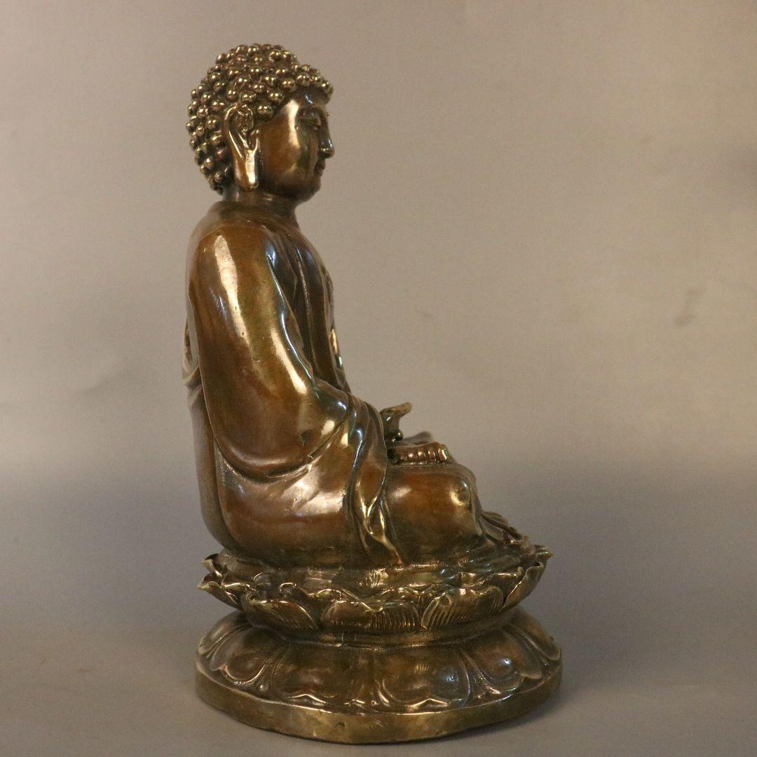 釈迦牟尼仏 銅製 仏像 彫刻 置物 開運 風水
