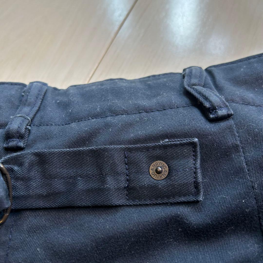 GANRYU ガンリュウ サルエルパンツ チノパン ネイビーL コムデギャルソン