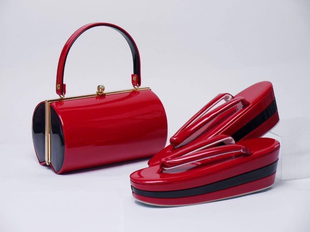 和装 草履バッグセット 振袖 成人式 ヒール 厚底 wzouribag42-2