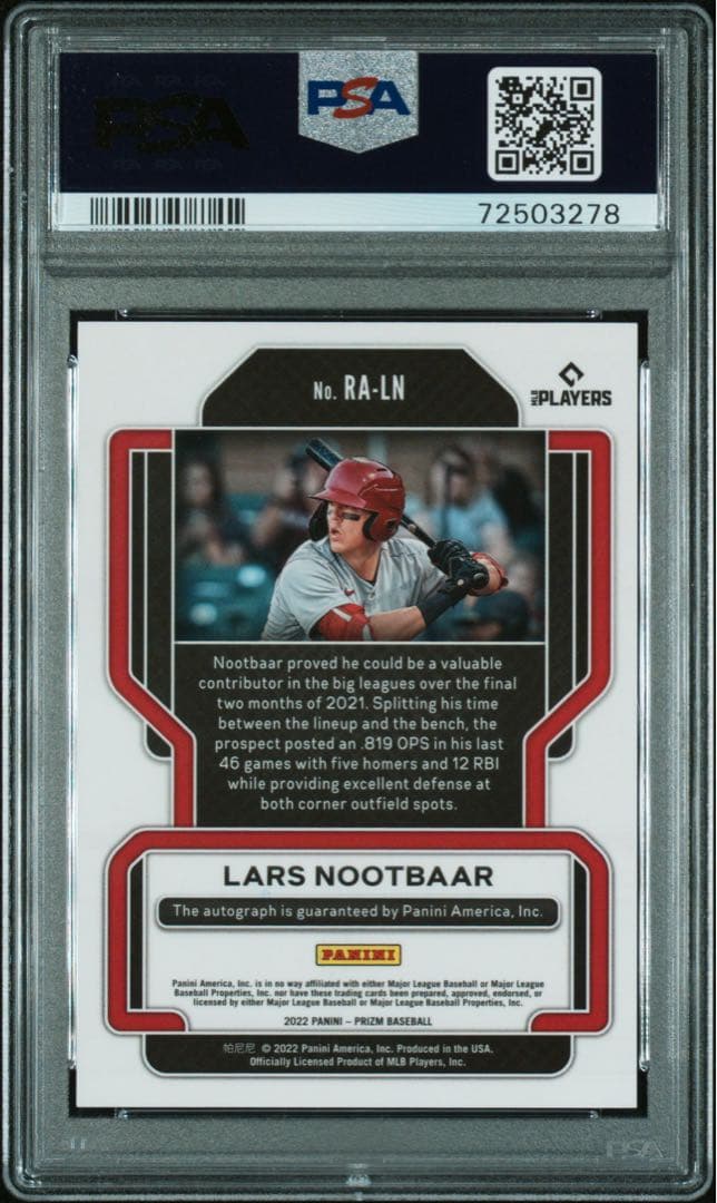 【PSA10】Panini Prizm 2022 Auto ヌートバー RC