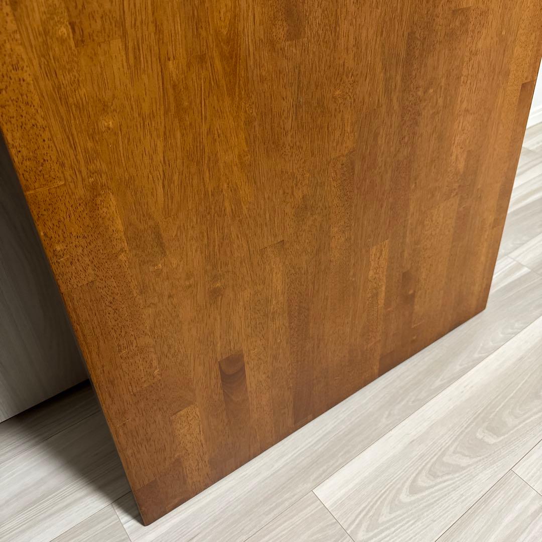 KANADEMONO ラバーウッドチークブラウン天板