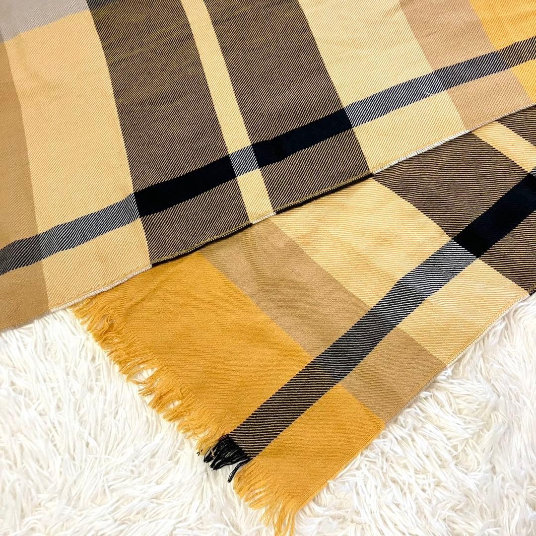 BURBERRY BLUE LABEL マフラー　ロゴ刺繍　ノバチェック