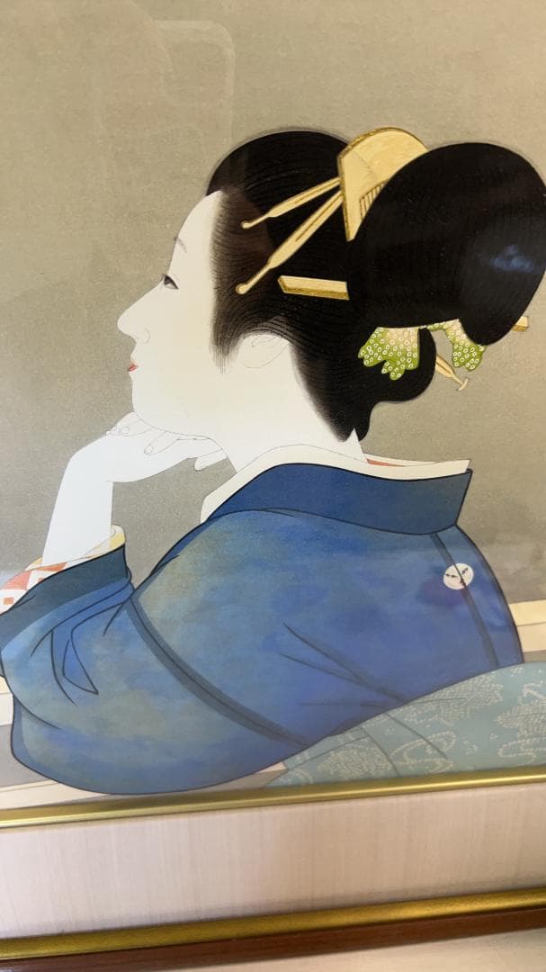 上村松園筆「待月」足立美術館蔵　手摺木版画　第８７番