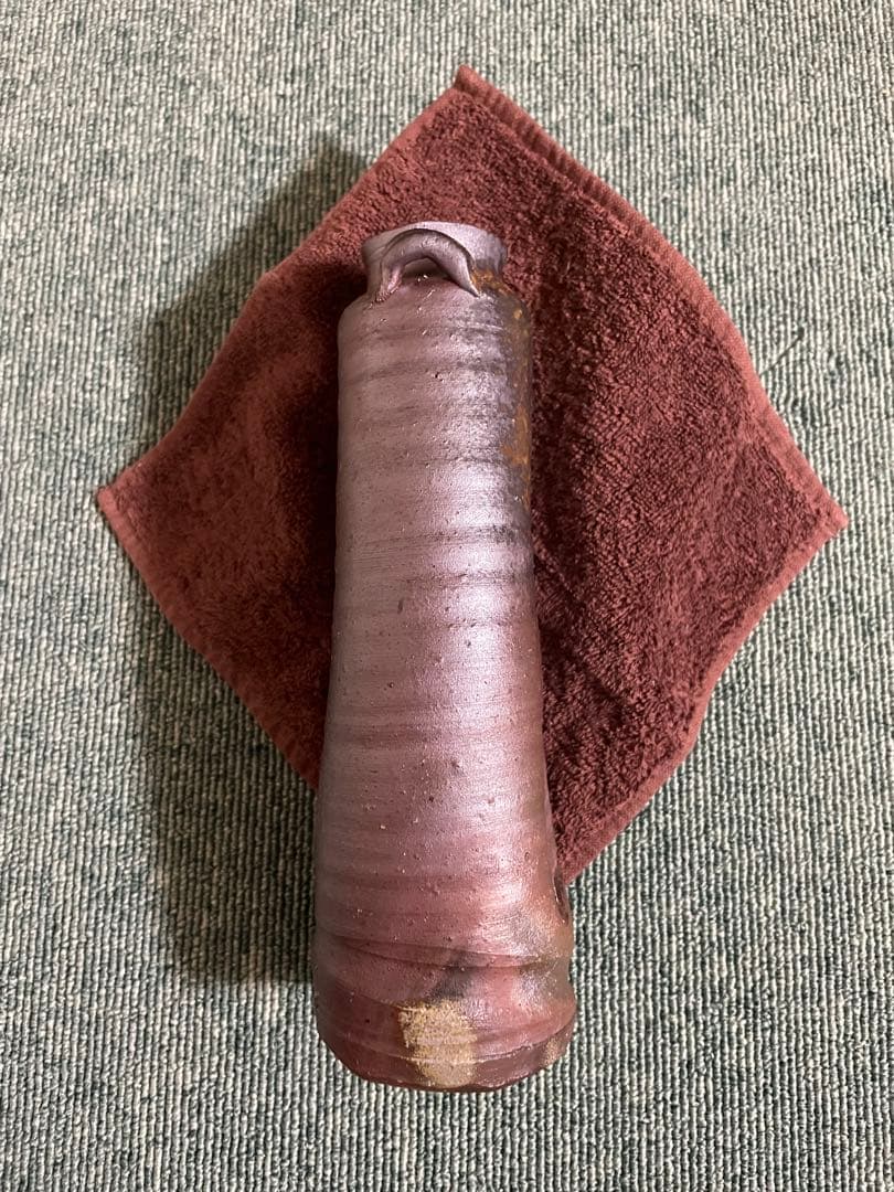 備前焼　耳付き花瓶(1)