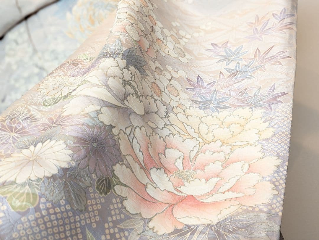 振袖フルセット 身丈162.5裄65 豪華振袖 薄紫 銀彩 正絹 逸品 成人式