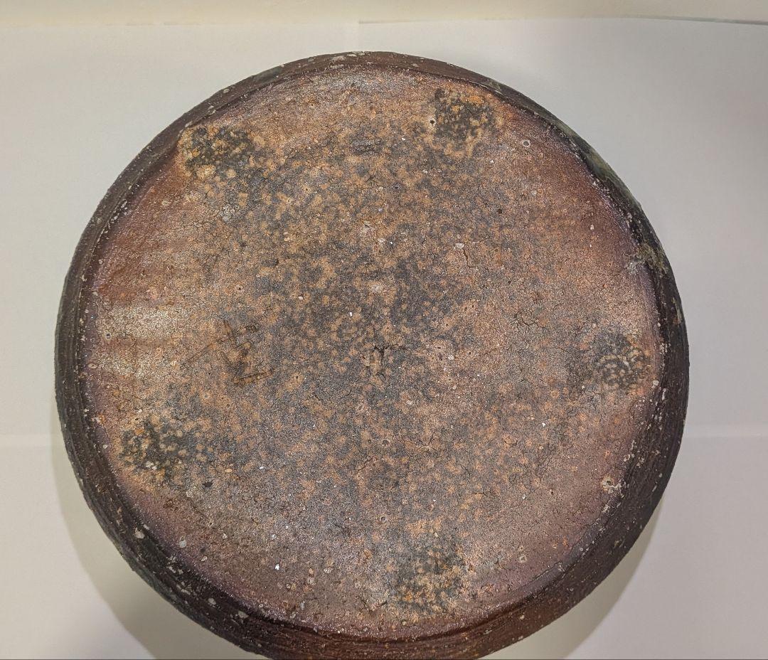 『丸田宗彦』耳付　朝鮮唐津水指　内田皿屋窯　茶道具　共箱共布栞略歴冊子