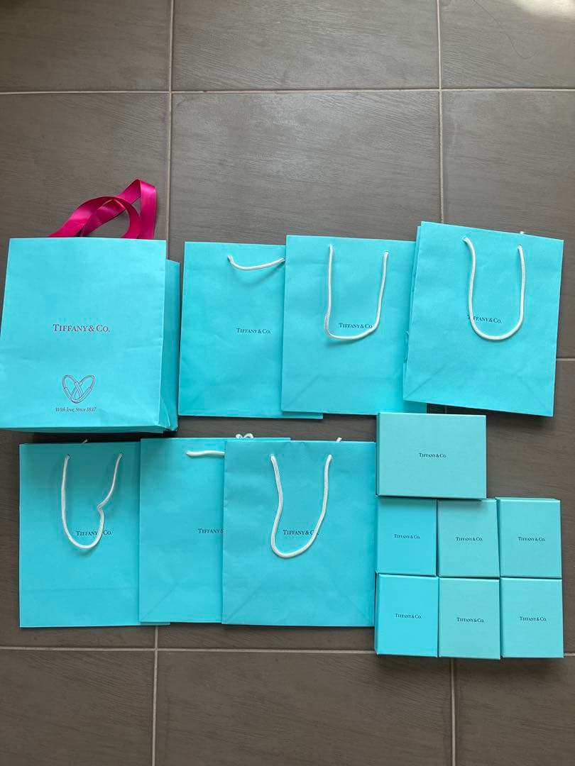 Tiffany & Co. ショップ袋 7点.空箱７点