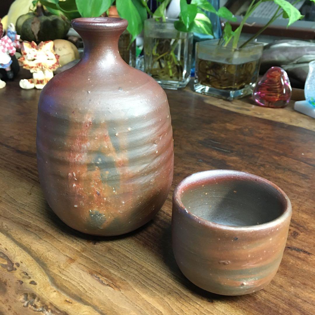 備前焼　山本出　県指定重要無形文化財　徳利　ぐい呑　酒呑　置物　父・山本陶秀