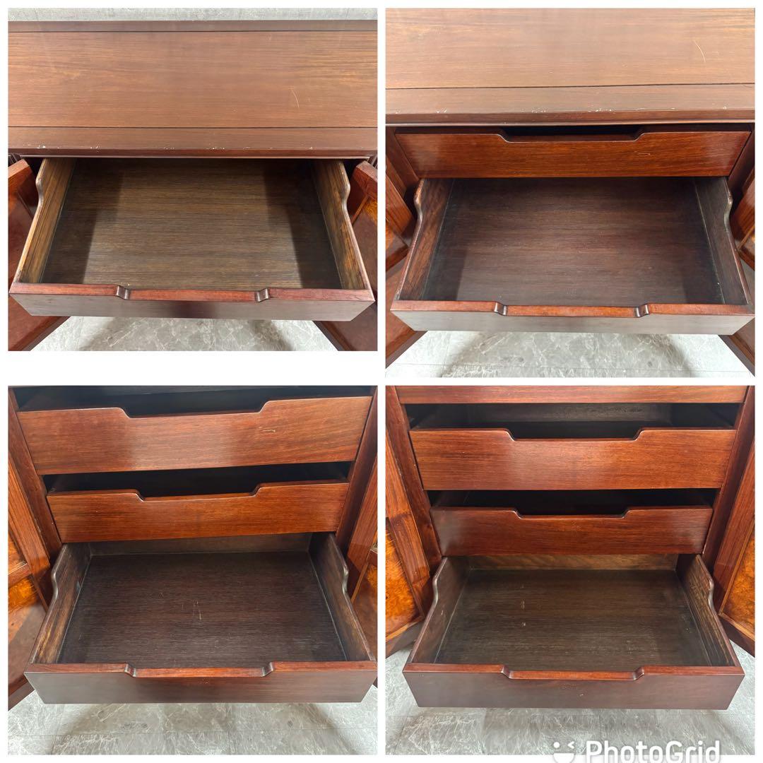 重厚な存在感　中国家具 花梨材 唐木 サイドテーブル 無垢 高級飾り家具