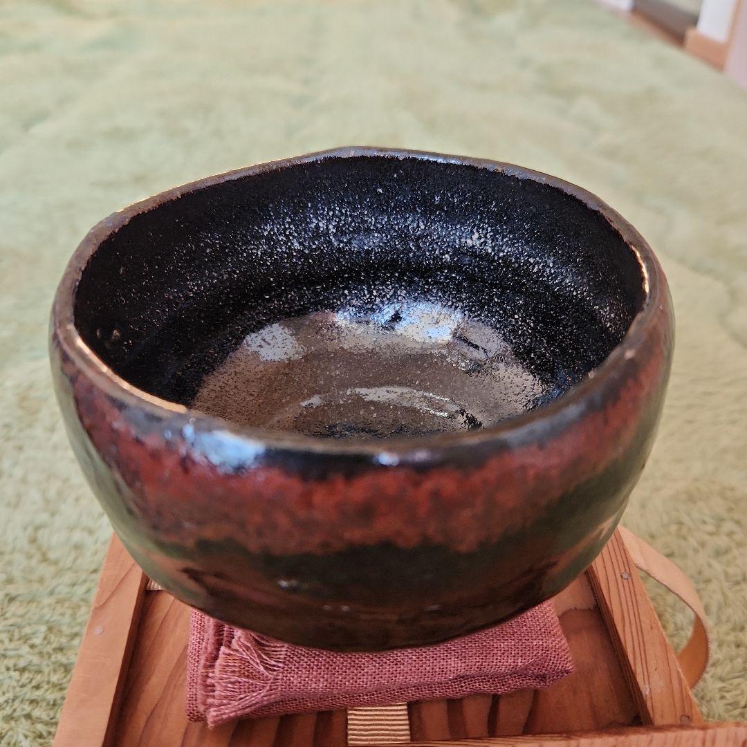 9代楽吉右衛門　了入作　黒楽茶碗