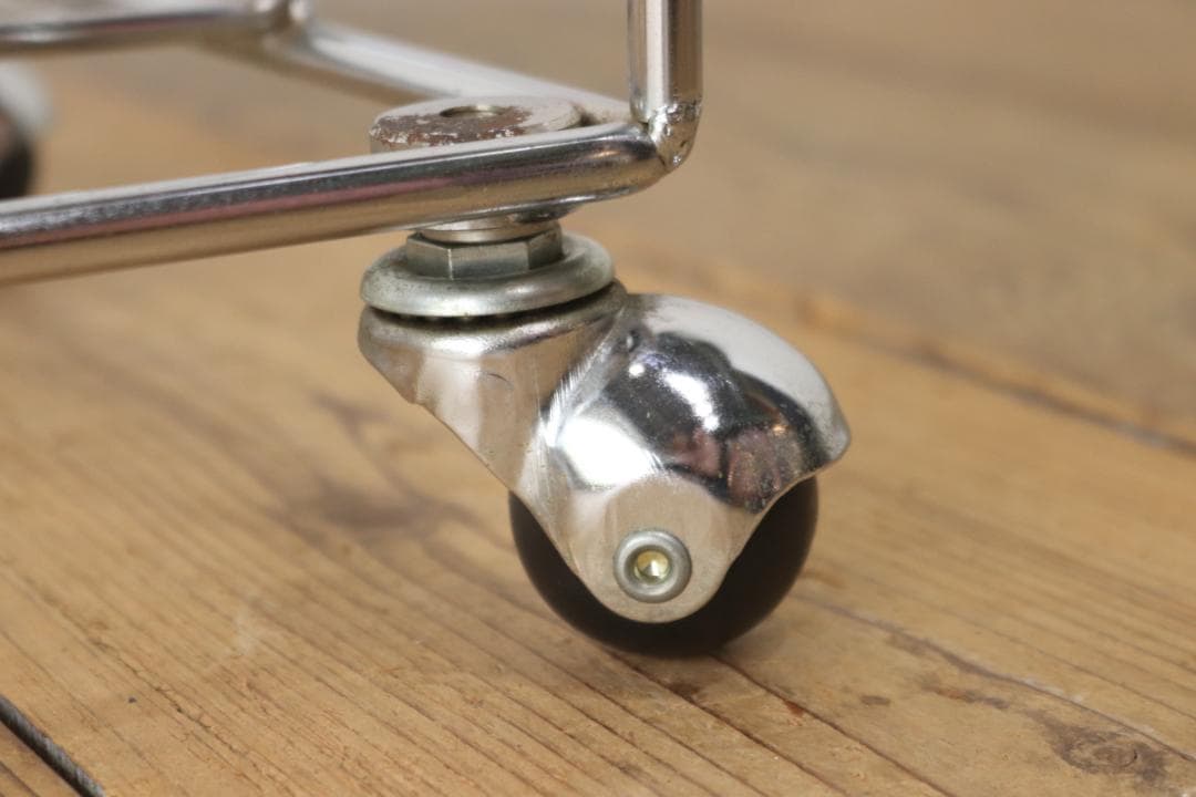 ヴィンテージ ワイヤーラック キャスターワゴン ネットシェルフ ポスター 収納