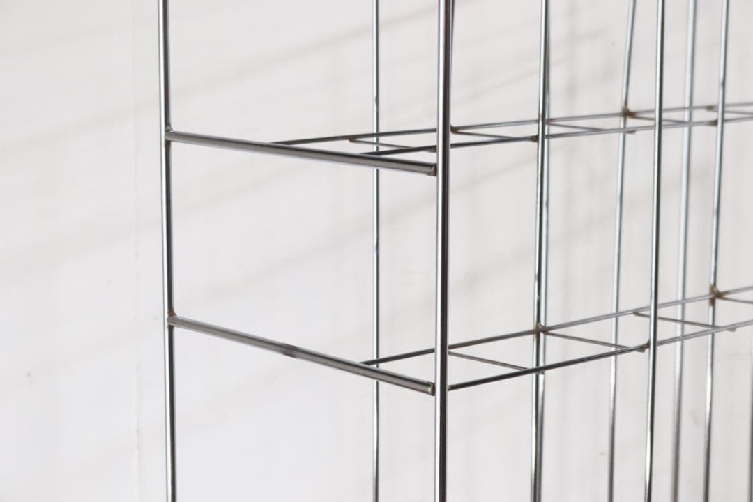 ヴィンテージ ワイヤーラック キャスターワゴン ネットシェルフ ポスター 収納