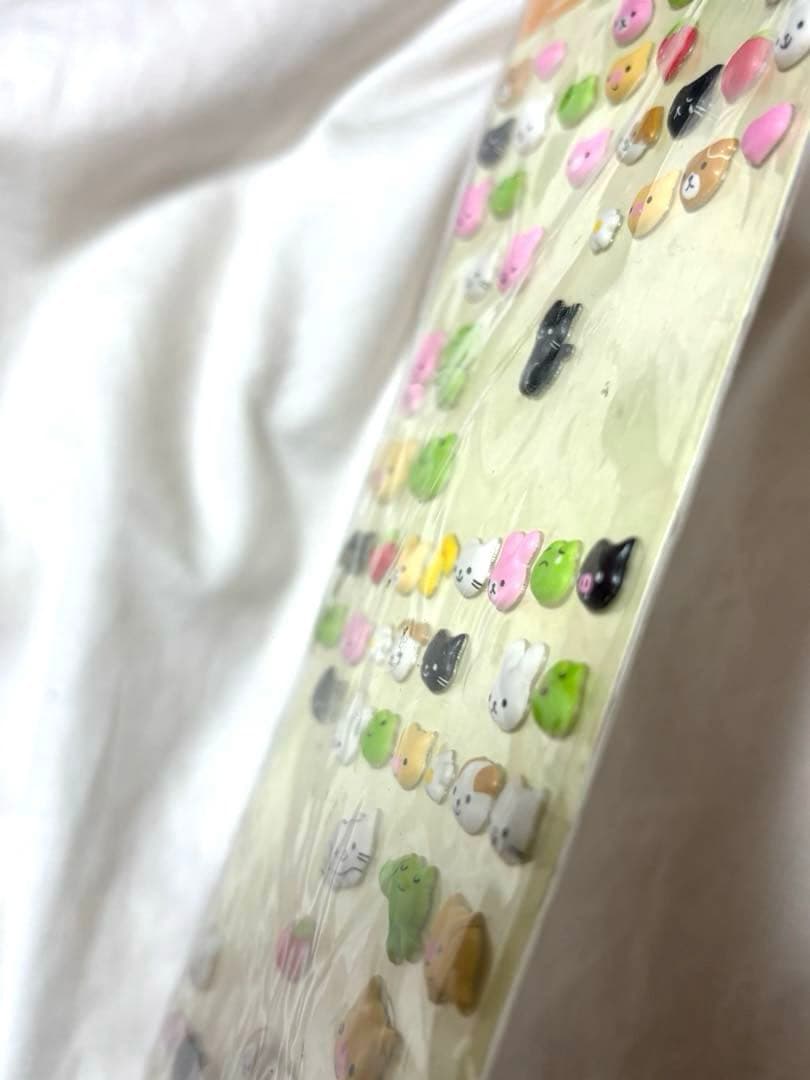 立体シール　猫　カエル　うさぎ　シールセット