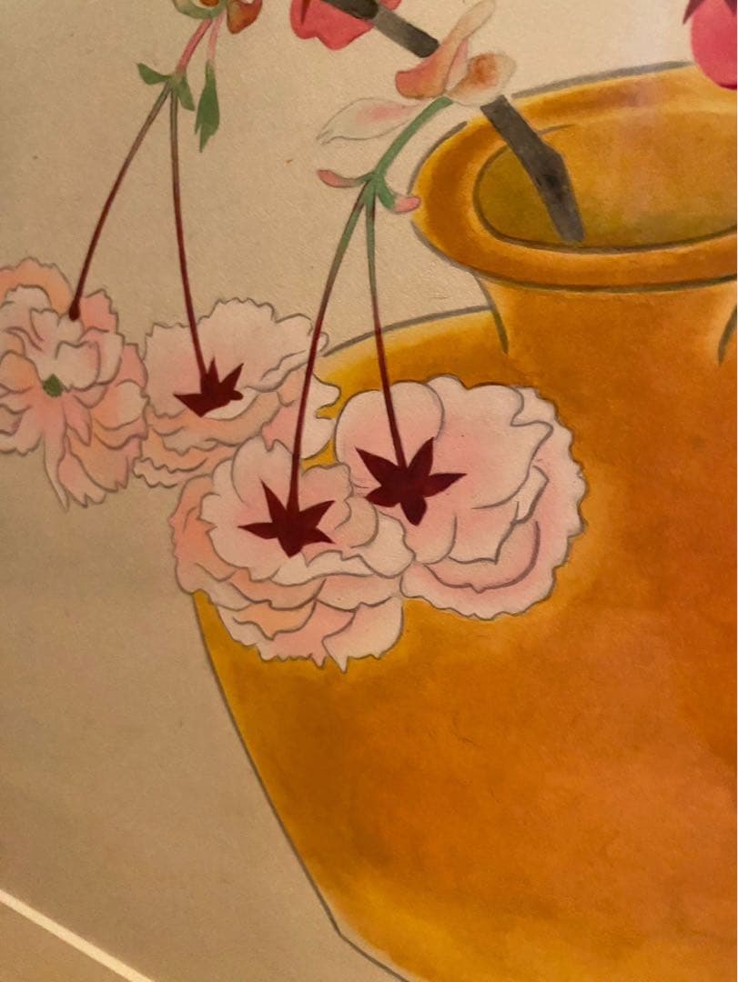 安田靫彦 壺に桜 額縁 インテリア 絵