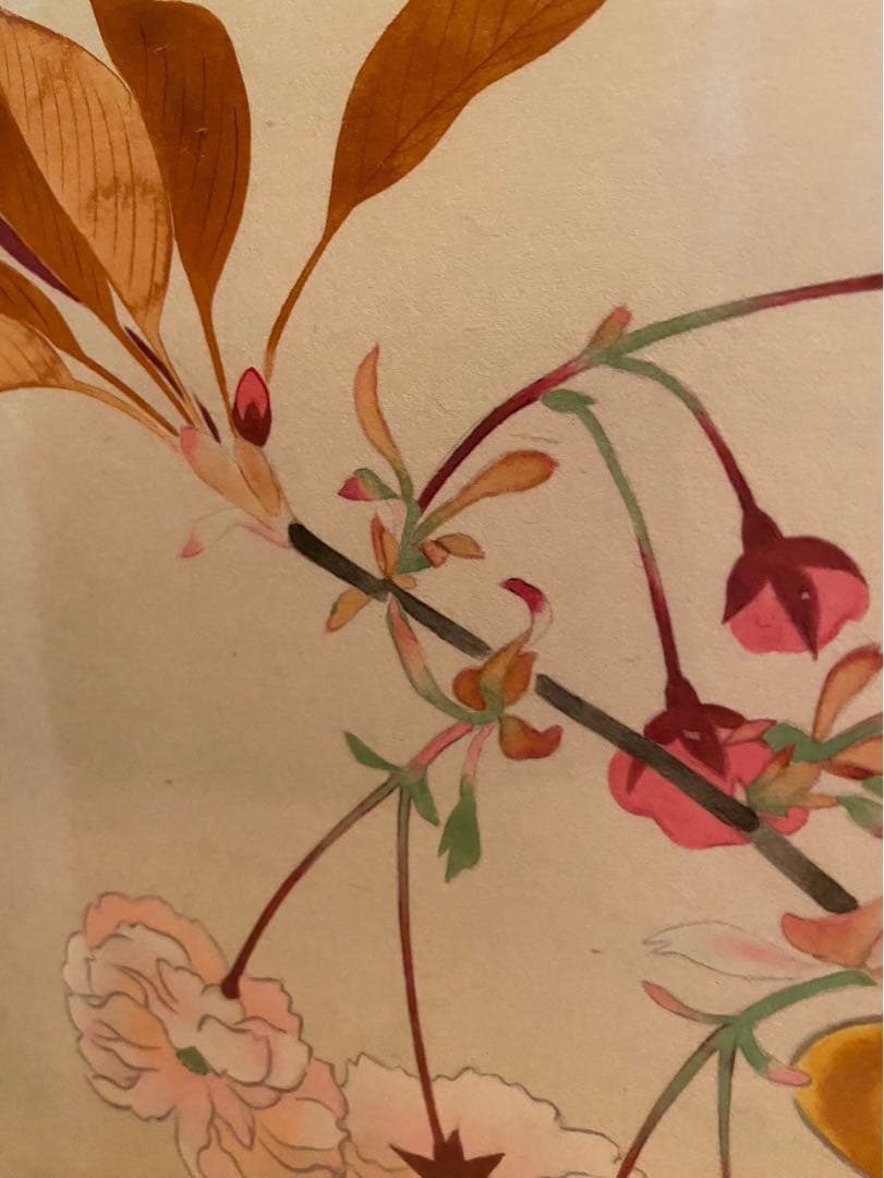 安田靫彦 壺に桜 額縁 インテリア 絵