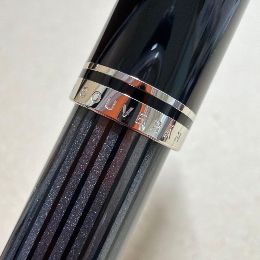 新品 Pelikan ペリカン 万年筆 スーベレーン M405 黒縞 F