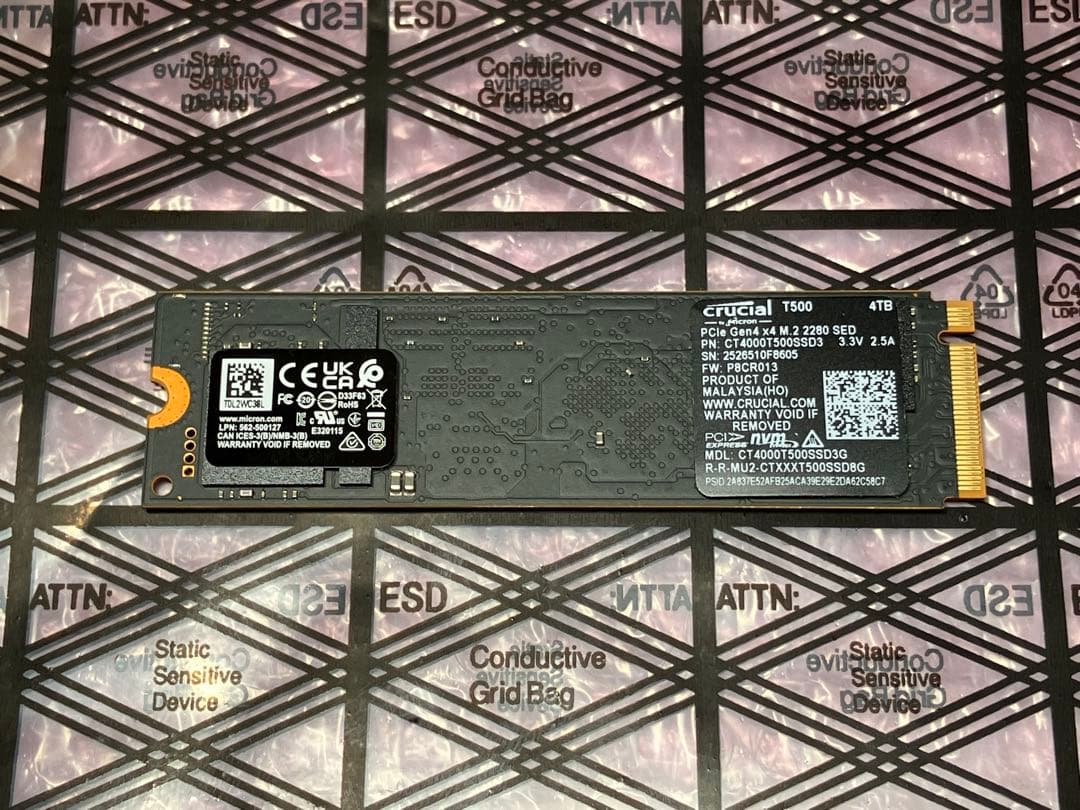 内蔵型SSD Crucial T500 4TB SSD M.2 2280 NVMe