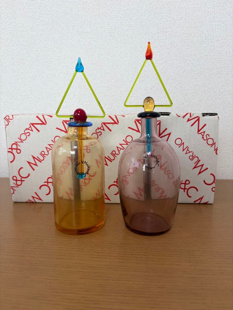 イタリア　ムラーノ　ベネチアンガラス　香水瓶　2個セット
