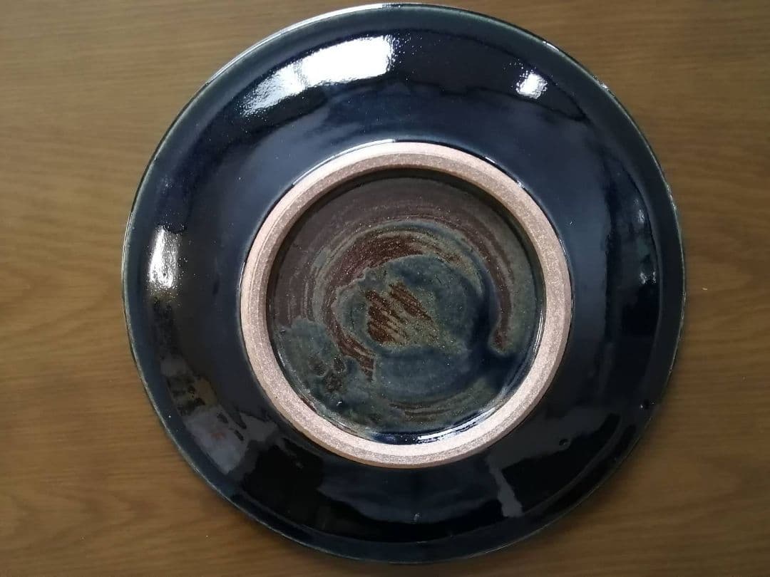 出西窯(しゅっさいがま)　ふち鉄砂・呉須釉鉢　紙箱、栞、紀行文付き