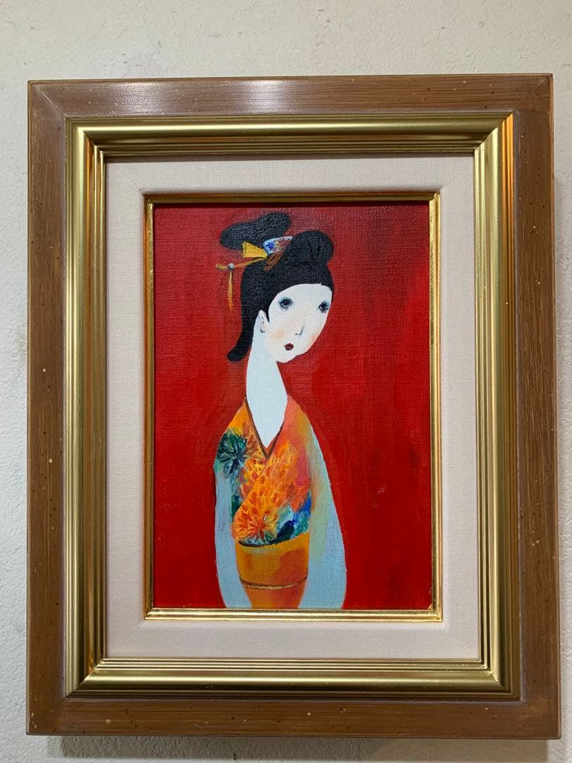 絵画　油彩肉筆画　安藤みくに『乙女狂想3』SMサイズ　個展作品