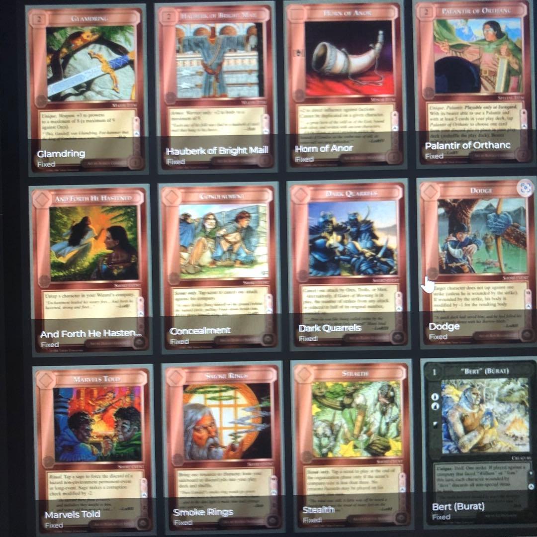 ミドルアース　カード　チャレンジデッキA ccg 指輪物語　希少