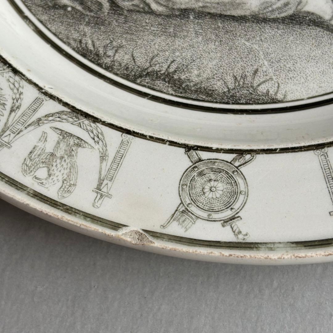 専用❣️フランスアンティーク クレイユ窯のグリザイユプレート