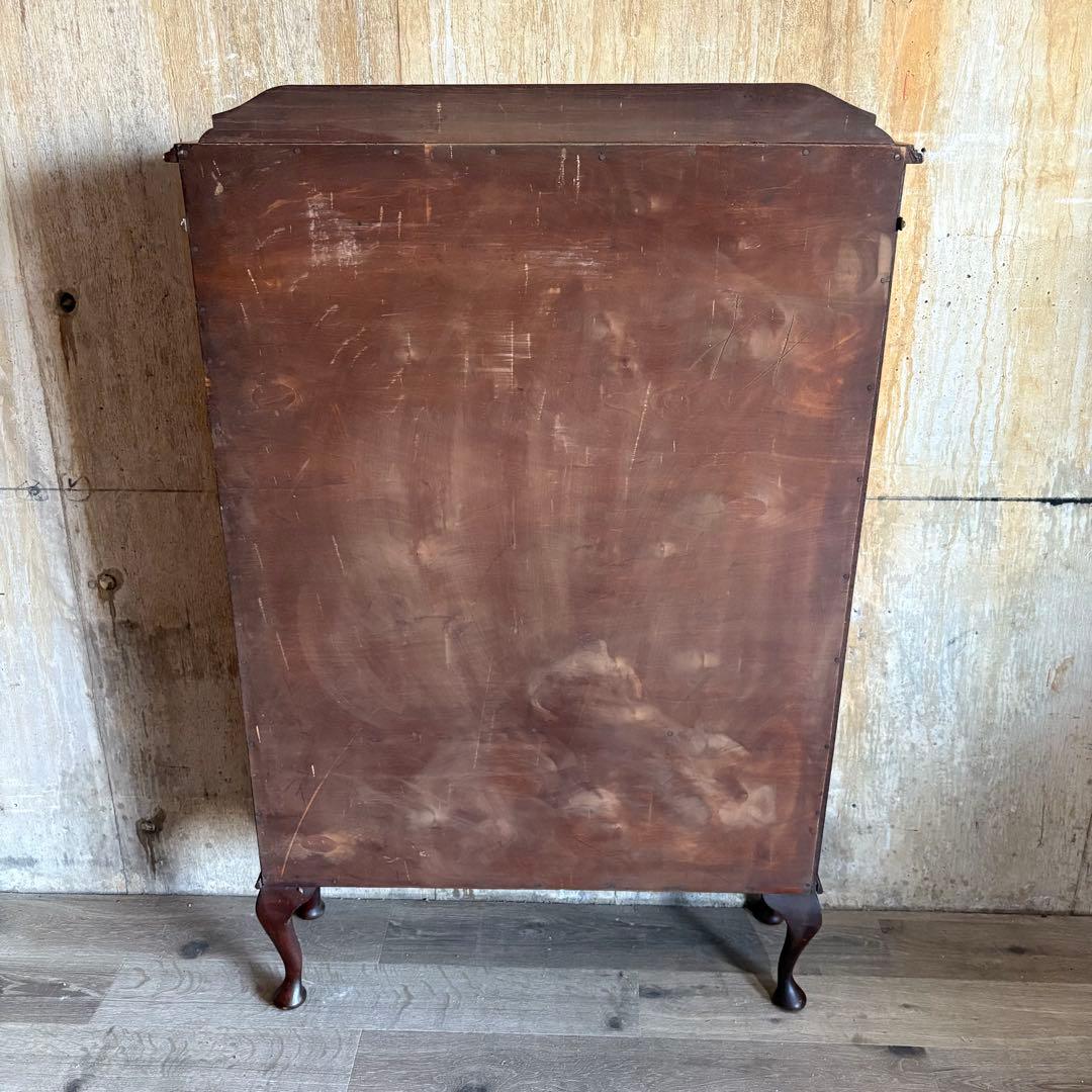 英国アンティーク　ヴィンテージ ブックシェルフ　猫脚キャビネット　クラシック