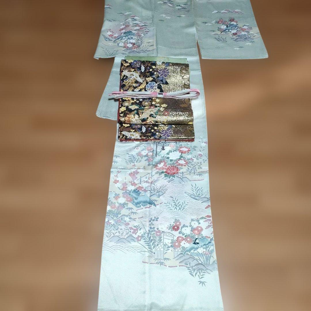 最終価格 訪問着フルセット 1つ紋 重ね衿付き