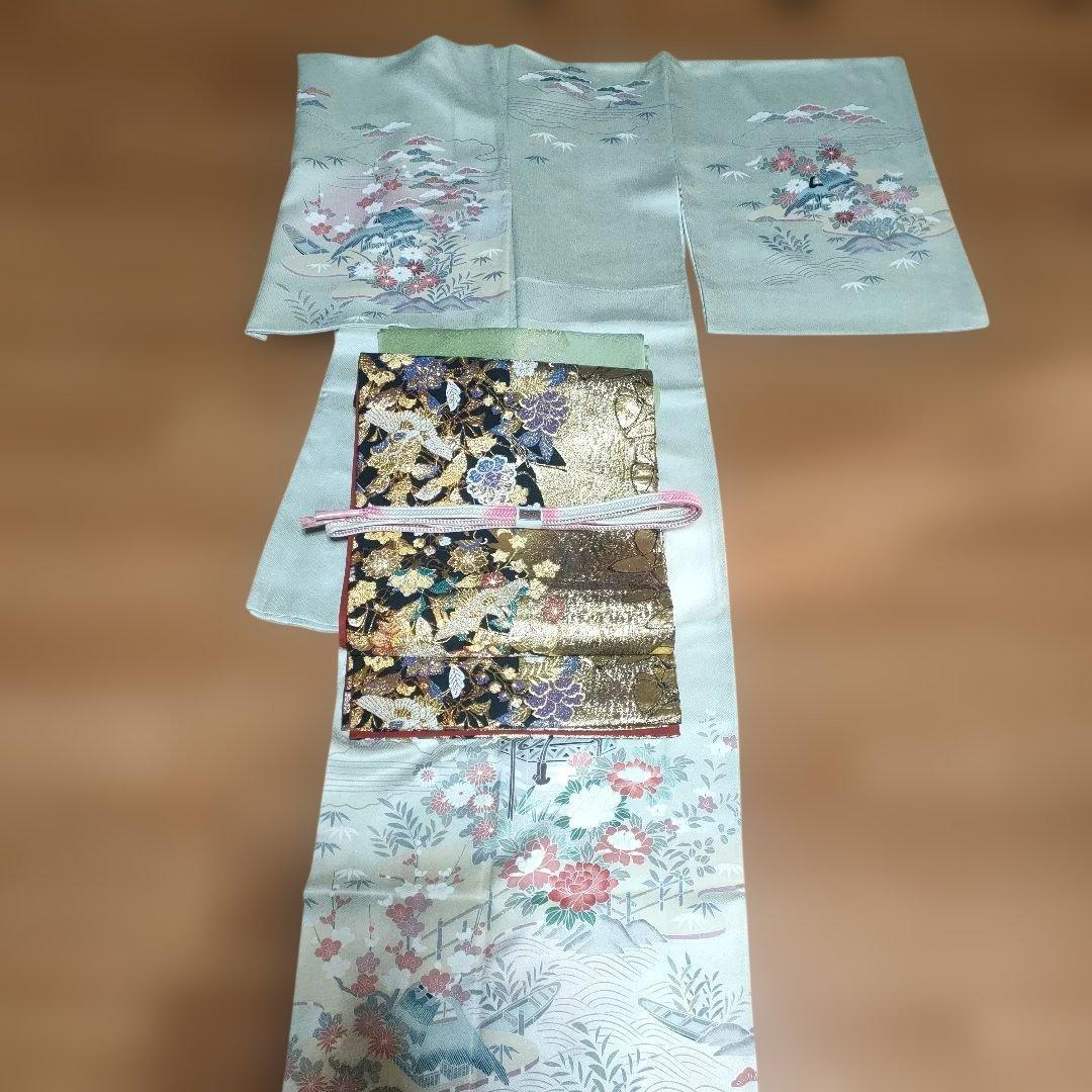 最終価格 訪問着フルセット 1つ紋 重ね衿付き