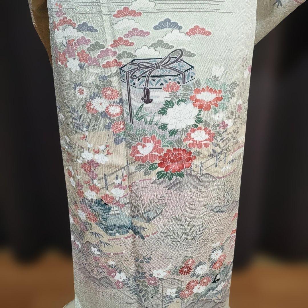 最終価格 訪問着フルセット 1つ紋 重ね衿付き