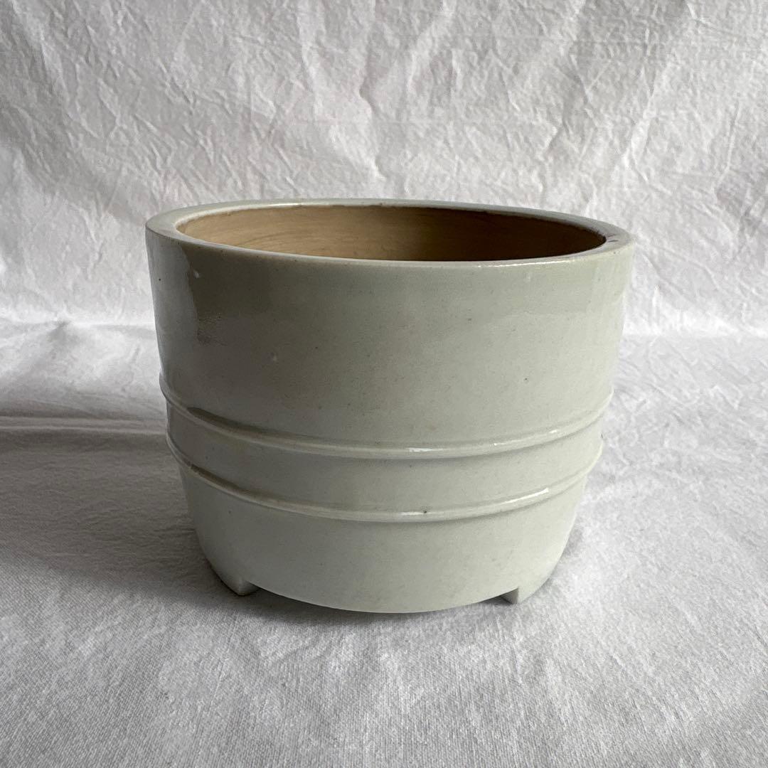 徳化窯 線紋様白磁香炉