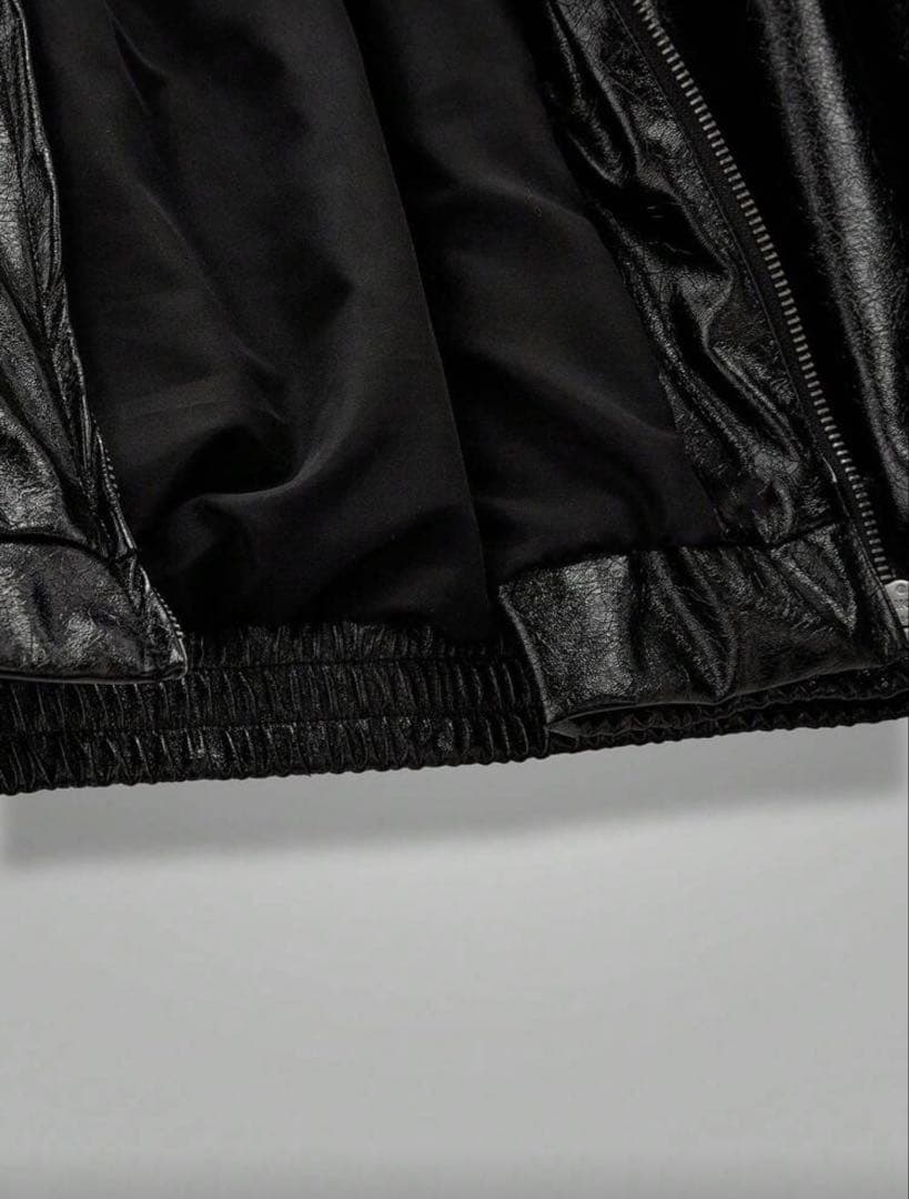 00s レザーファージャケット　グランジ　Y2K パンク