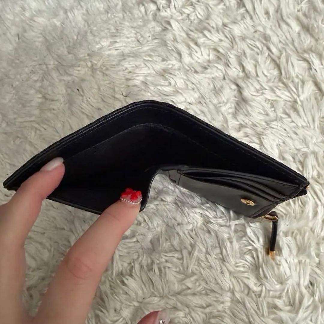 【期間限定】Christian Dior 黒 レザー 二つ折り財布 ディオール