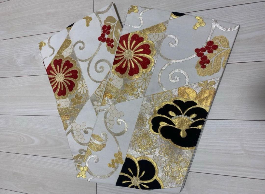 正絹　絞り　振袖　フルセット　赤色