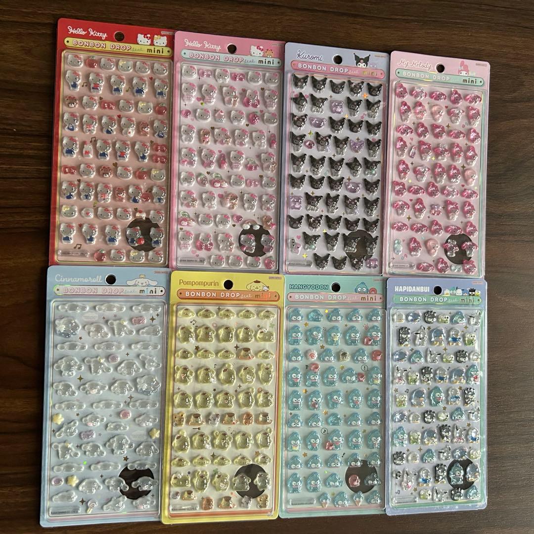 【正規品 未開封】ボンボンドロップシール サンリオミニ 8種 コンプリート