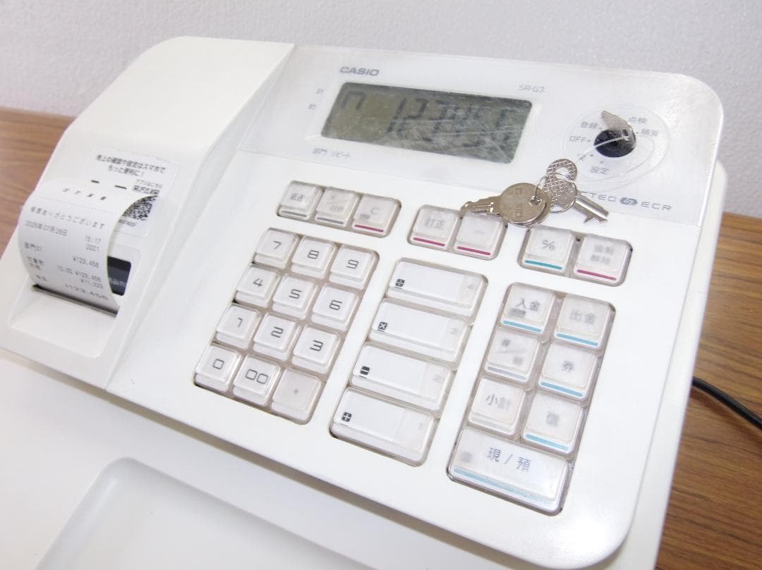 カシオ SR-G3 2022年製 適格簡易請求書対応 レジスター 250728