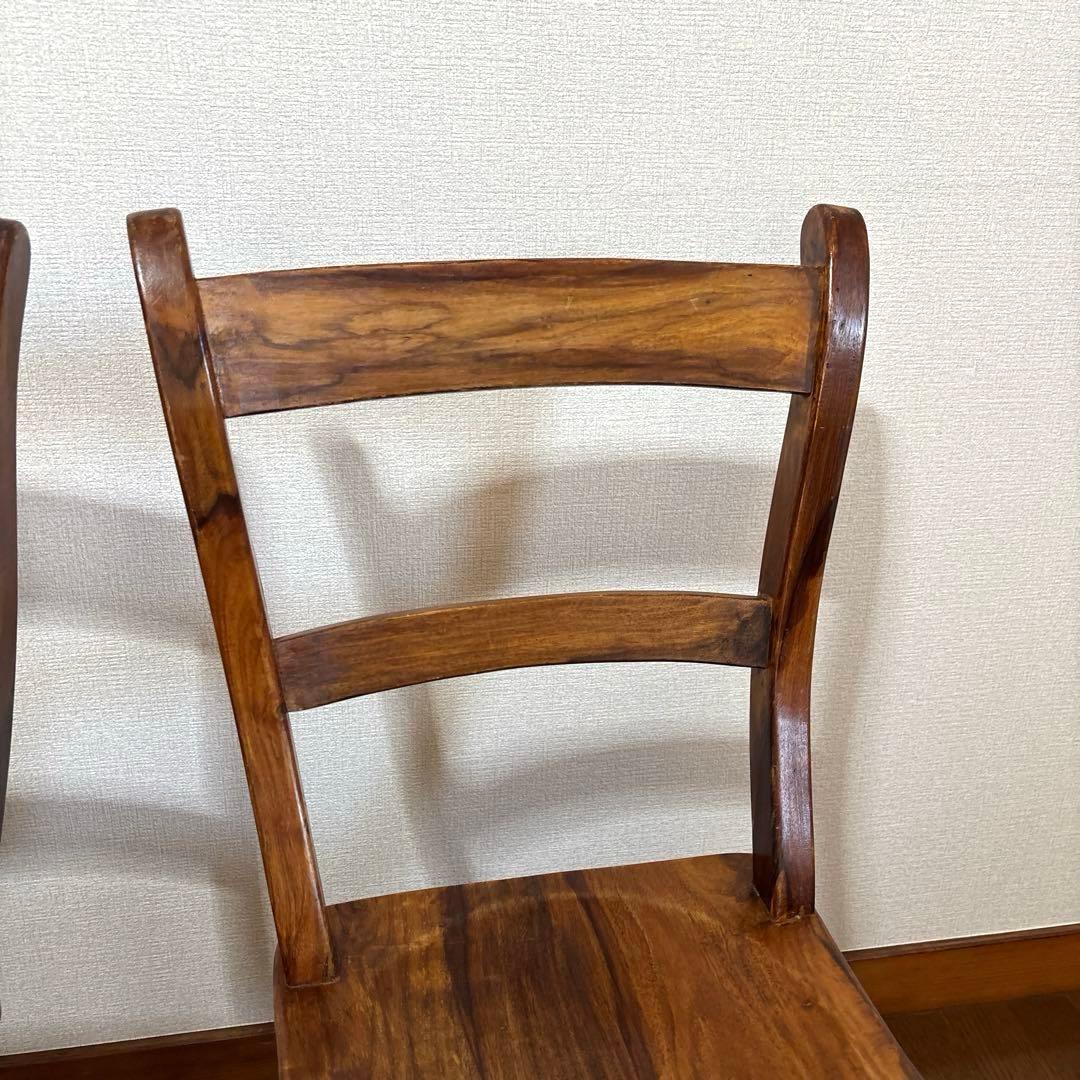 【良品】B-COMPANY ダイニングテーブル チェア ２脚 シーシャムウッド