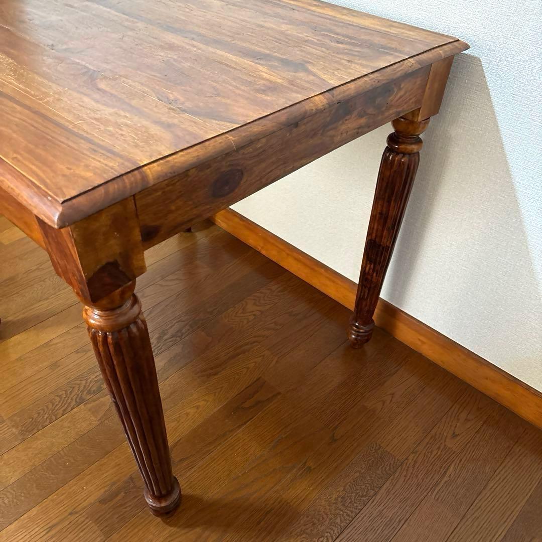 【良品】B-COMPANY ダイニングテーブル チェア ２脚 シーシャムウッド