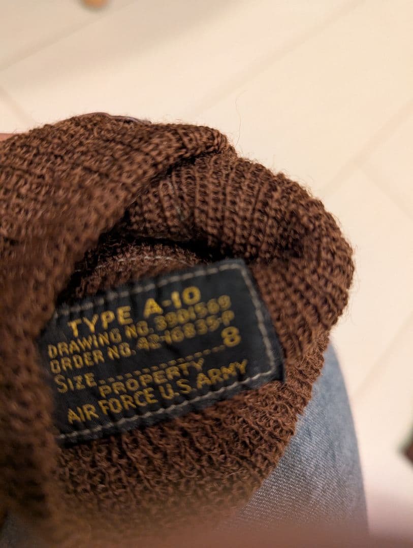 ザリアルマッコイズ・A-10手袋・FLYING WINTER・サイズ8