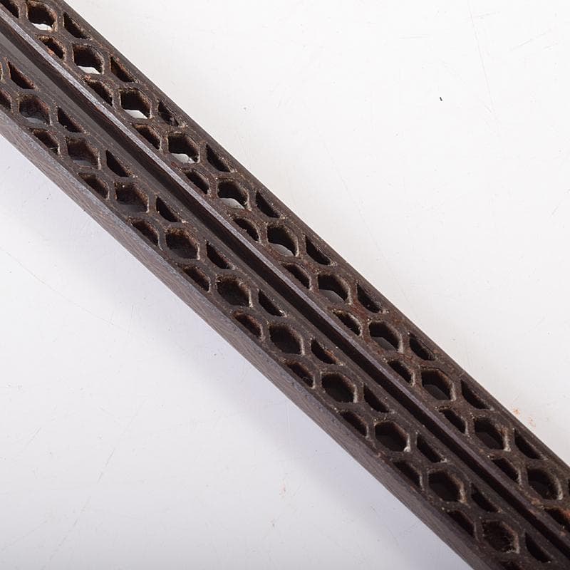 茶道具　一辰造　鉄時代　角透七宝象嵌入　飾火箸　共箱　V　R7701