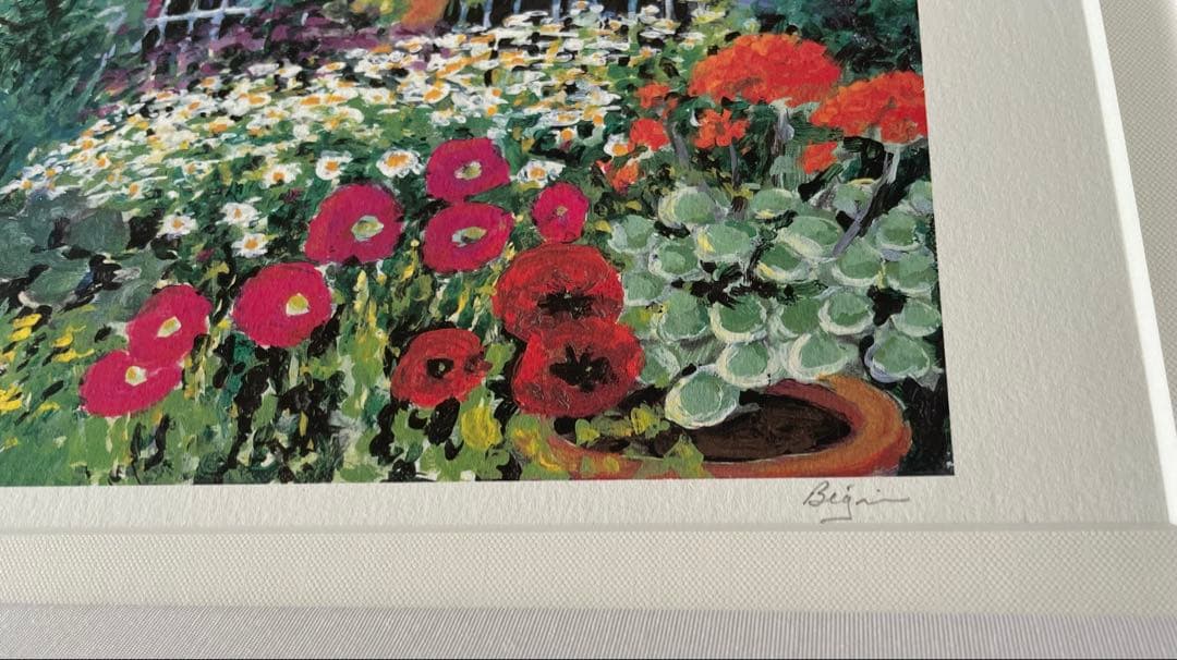 ギィ・ベガン　Guy Begin 絵画「私の庭の香り」 ジグレー　版画